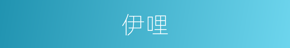伊哩的同义词