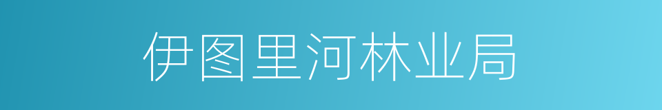 伊图里河林业局的同义词