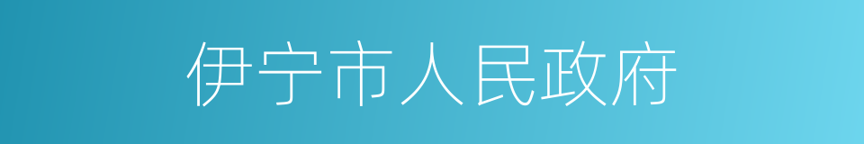 伊宁市人民政府的同义词