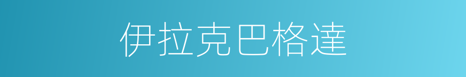 伊拉克巴格達的同義詞