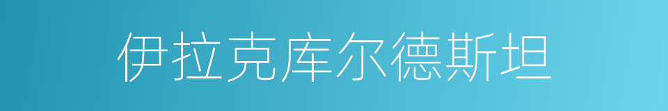 伊拉克库尔德斯坦的同义词