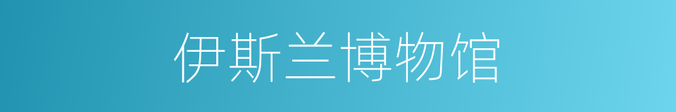 伊斯兰博物馆的同义词