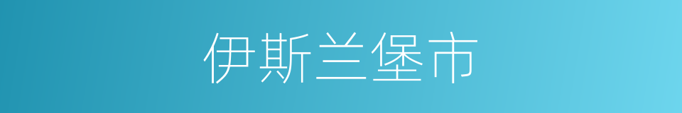 伊斯兰堡市的同义词