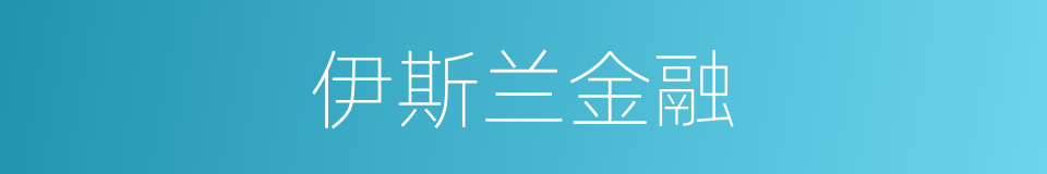 伊斯兰金融的同义词