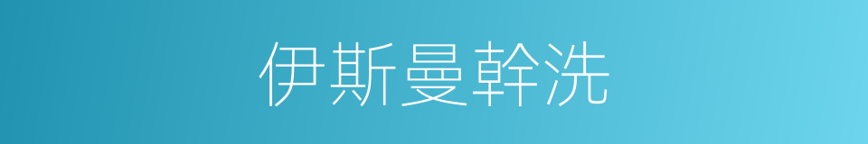 伊斯曼幹洗的同義詞