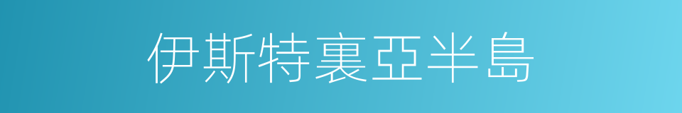 伊斯特裏亞半島的同義詞