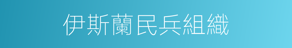 伊斯蘭民兵組織的同義詞