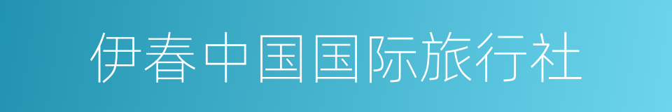 伊春中国国际旅行社的同义词
