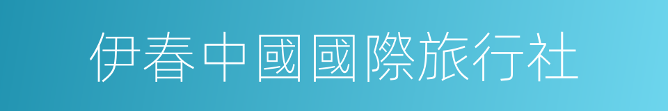 伊春中國國際旅行社的同義詞