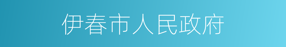 伊春市人民政府的同义词