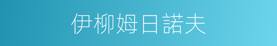 伊柳姆日諾夫的同義詞