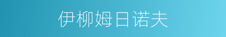 伊柳姆日诺夫的同义词