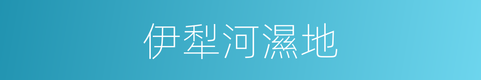伊犁河濕地的同義詞