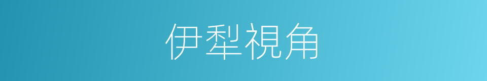 伊犁視角的同義詞