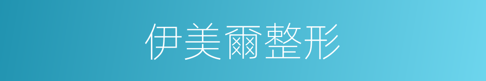 伊美爾整形的同義詞