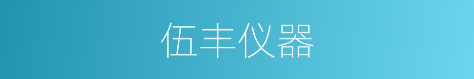 伍丰仪器的同义词