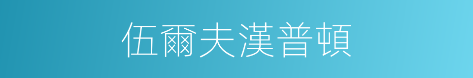 伍爾夫漢普頓的同義詞