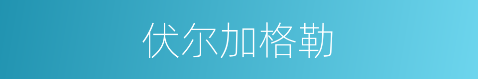 伏尔加格勒的意思