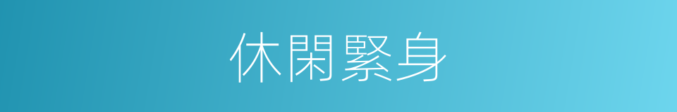 休閑緊身的同義詞
