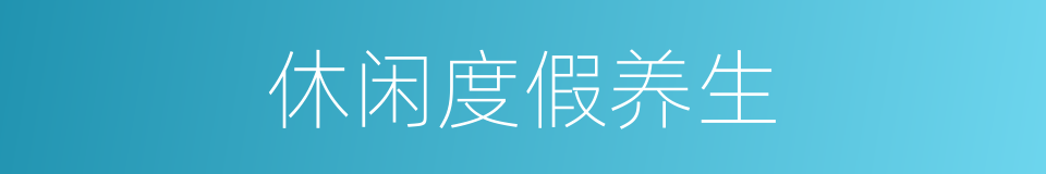休闲度假养生的同义词
