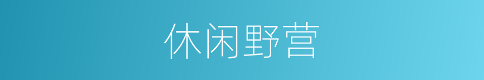 休闲野营的同义词