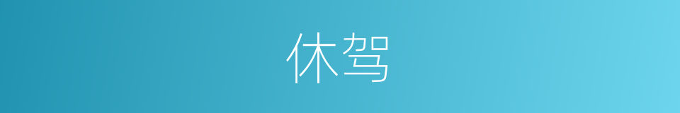 休驾的同义词