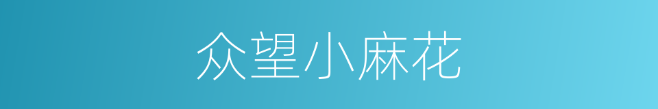 众望小麻花的同义词