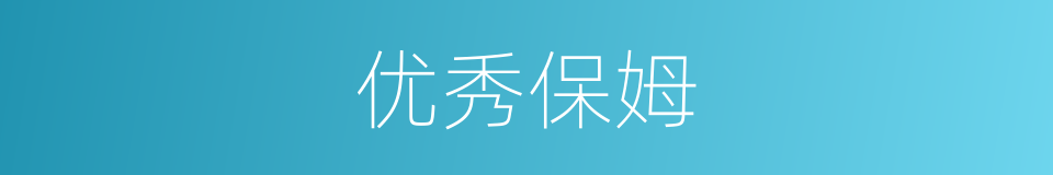 优秀保姆的同义词