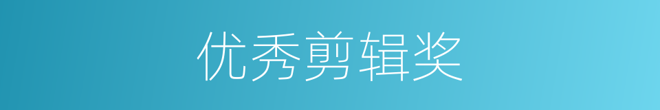 优秀剪辑奖的同义词