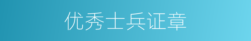 优秀士兵证章的同义词