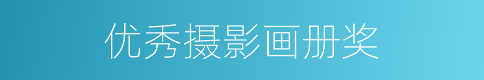 优秀摄影画册奖的同义词