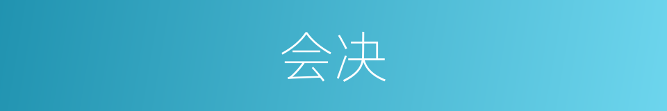 会决的同义词