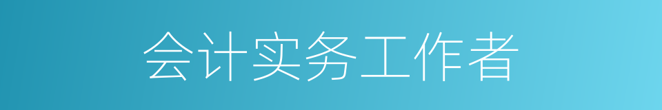 会计实务工作者的同义词