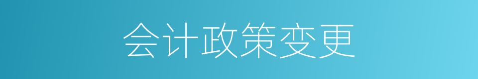 会计政策变更的同义词