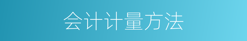 会计计量方法的同义词