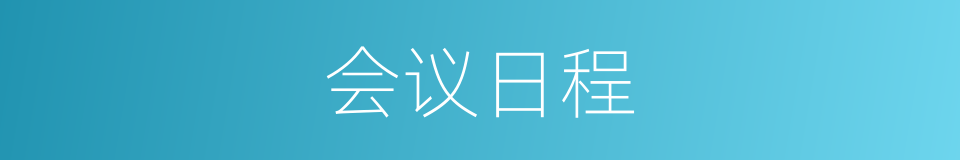 会议日程的同义词