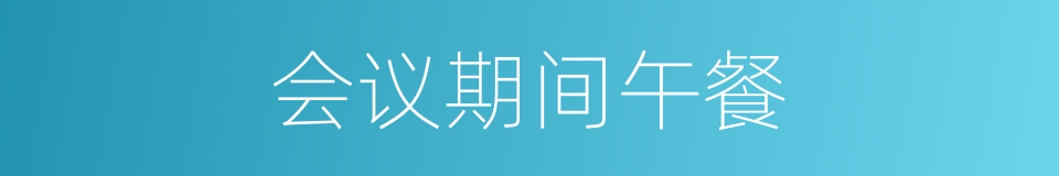 会议期间午餐的同义词