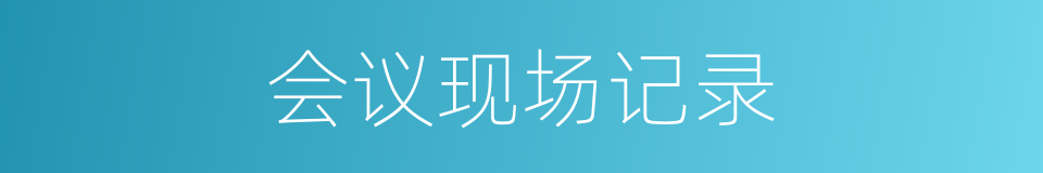 会议现场记录的同义词