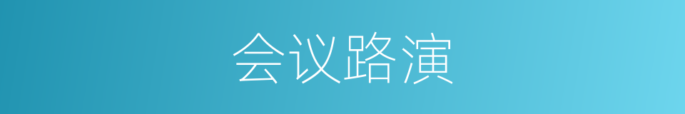 会议路演的同义词