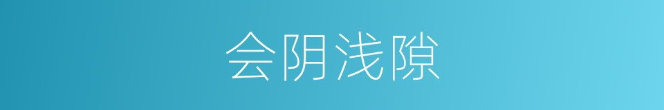 会阴浅隙的同义词