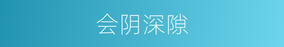 会阴深隙的同义词