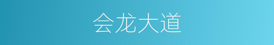 会龙大道的同义词
