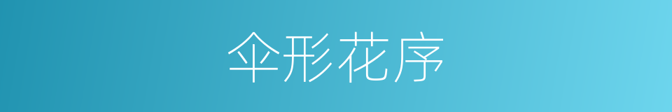 伞形花序的意思