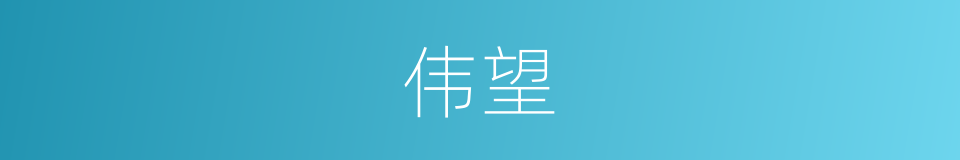 伟望的意思