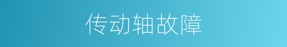 传动轴故障的同义词