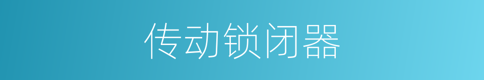 传动锁闭器的同义词