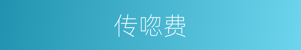 传唿费的同義詞