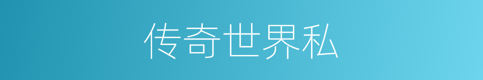 传奇世界私的同义词