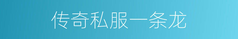 传奇私服一条龙的同义词
