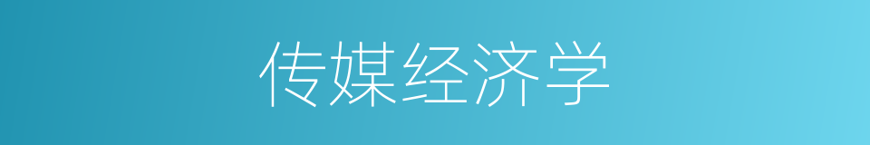 传媒经济学的同义词